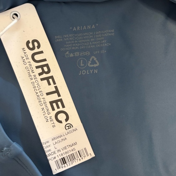 Jolyn Swimwear Ariana in Laguna | Blue One Piece Swimsuit with Cutouts - Picture 2 of 9